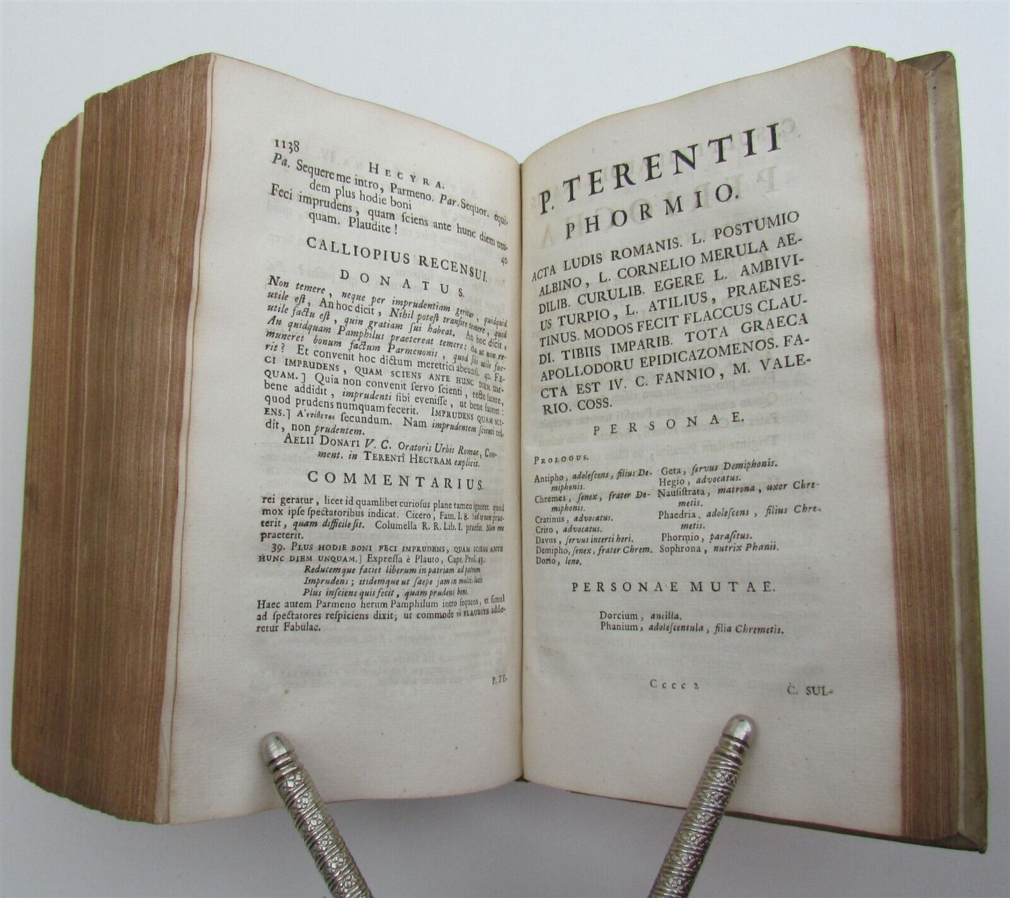 1732 TERENCE COMEDIES POETRY antique Publius Terentius Afer ARMORIAL VELLUM