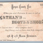 ANTIQUE 1880 VICTORIAN TRADE CARD P.COX & BROS. FINE SHOES ADVERTISING