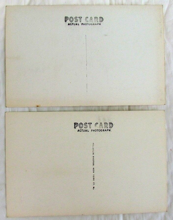 LOT OF 2 RPPC VINTAGE PHOTO POSTCARDS - NEW YORK RIVERSIDE CHURCH 122 STREET N.Y