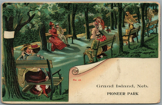 GRAND ISLAND NE PIONEER PARK ANTIQUE POSTCARD