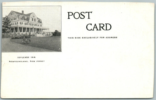 NEWFOUNDLAND N.J. IDYLEASE INN LAUREL ISLAND CLINTON RESERVOIR VINTAGE POSTCARD