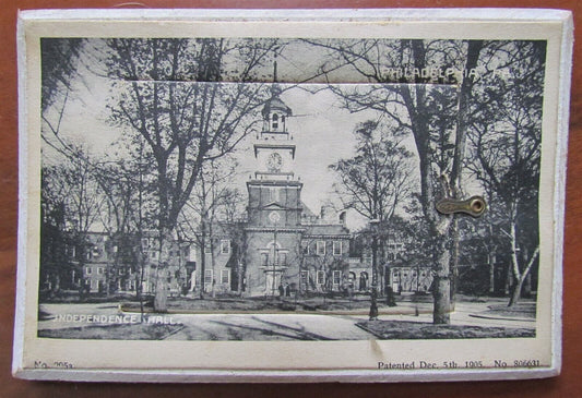 PHILADELPHIA PA ANTIQUE POSTCARD w/ MULTIPLE FOLDING VIEWS
