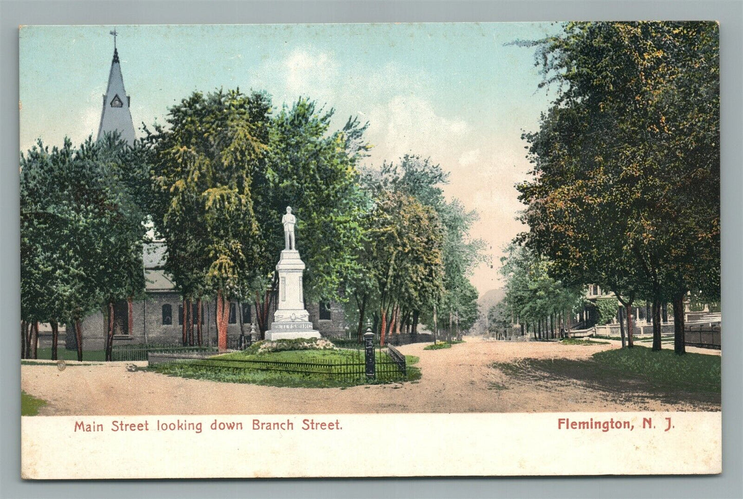 FLEMINGTON NJ MAIN STREET ANTIQUE POSTCARD