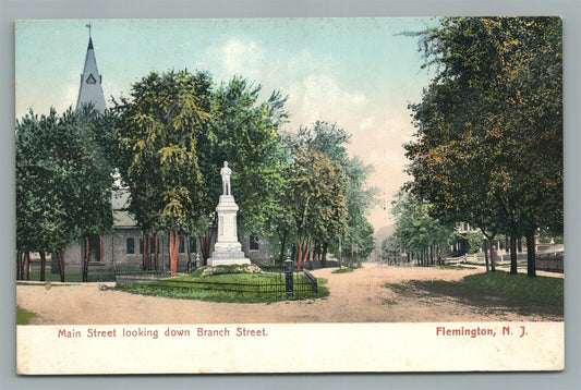 FLEMINGTON NJ MAIN STREET ANTIQUE POSTCARD
