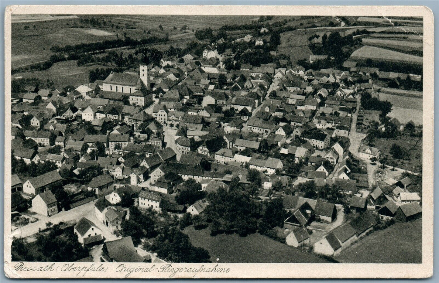 PRESSATH OBERPFALZ GERMANY PANORAMA VINTAGE REAL PHOTO POSTCARD RPPC