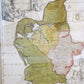 1710 HOMANN MAP OF DENMARK IUTIAE antique CAPT. JOHN SMITH antique