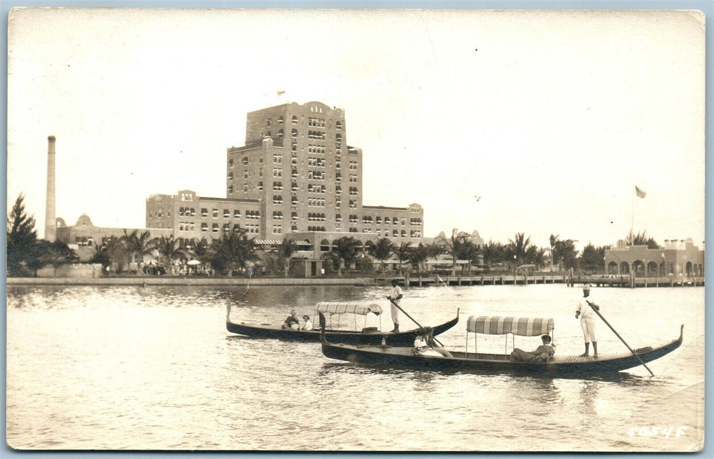 MIAMI FL BOATING VINTAGE REAL PHOTO POSTCARD RPPC