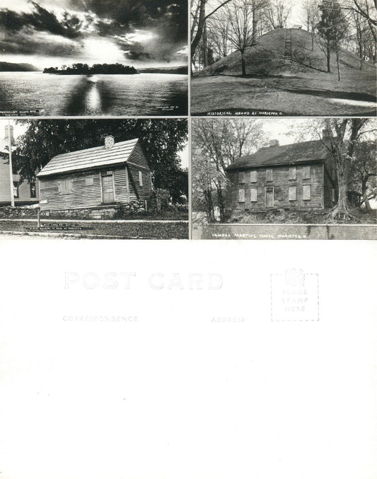 MARIETTA OH VIEWS VINTAGE RPPC REAL PHOTO POSTCARD