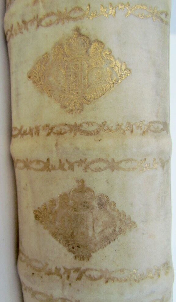 ANTIQUE 1749 AMAZING DECORATIVE VELLUM BOUND MASSIVE FOLIO by BASILII FABRI