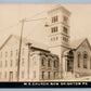 NEW BRIGHTON PA ME CHURCH ANTIQUE REAL PHOTO POSTCARD RPPC