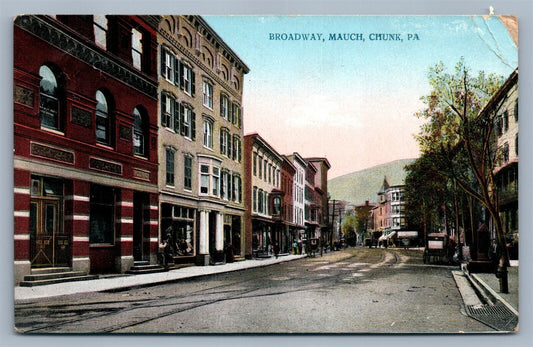 PHILADELPHIA PA MAUCH CHUNK BROADWAY ANTIQUE POSTCARD
