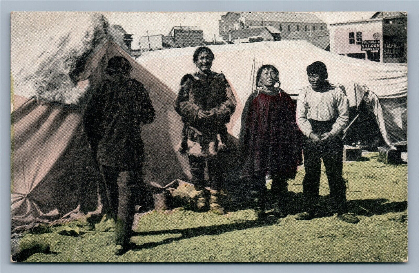 ALASKA ESKIMO HOME ANTIQUE POSTCARD