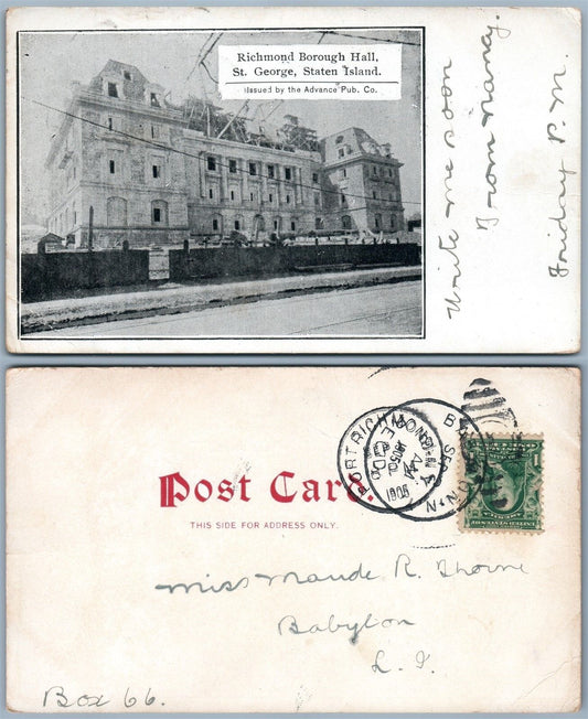 WINTER FIRE SCENE IN NEW YORK HOUSTON STR. & 1st AVE. UNDIVIDED ANTIQUE POSTCARD