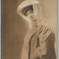 LADY IN AUTOMOBILE COSTUME ANTIQUE REAL PHOTO POSTCARD RPPC