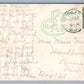 BRIDGETON NJ US POST OFFICE ANTIQUE 1918 POSTCARD w/ AMERICAN FLAG CORK CANCEL