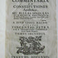 1729 ANTIQUE VELLUM BOUND FOLIO Commentaria ad constitutiones apostolicas VENICE