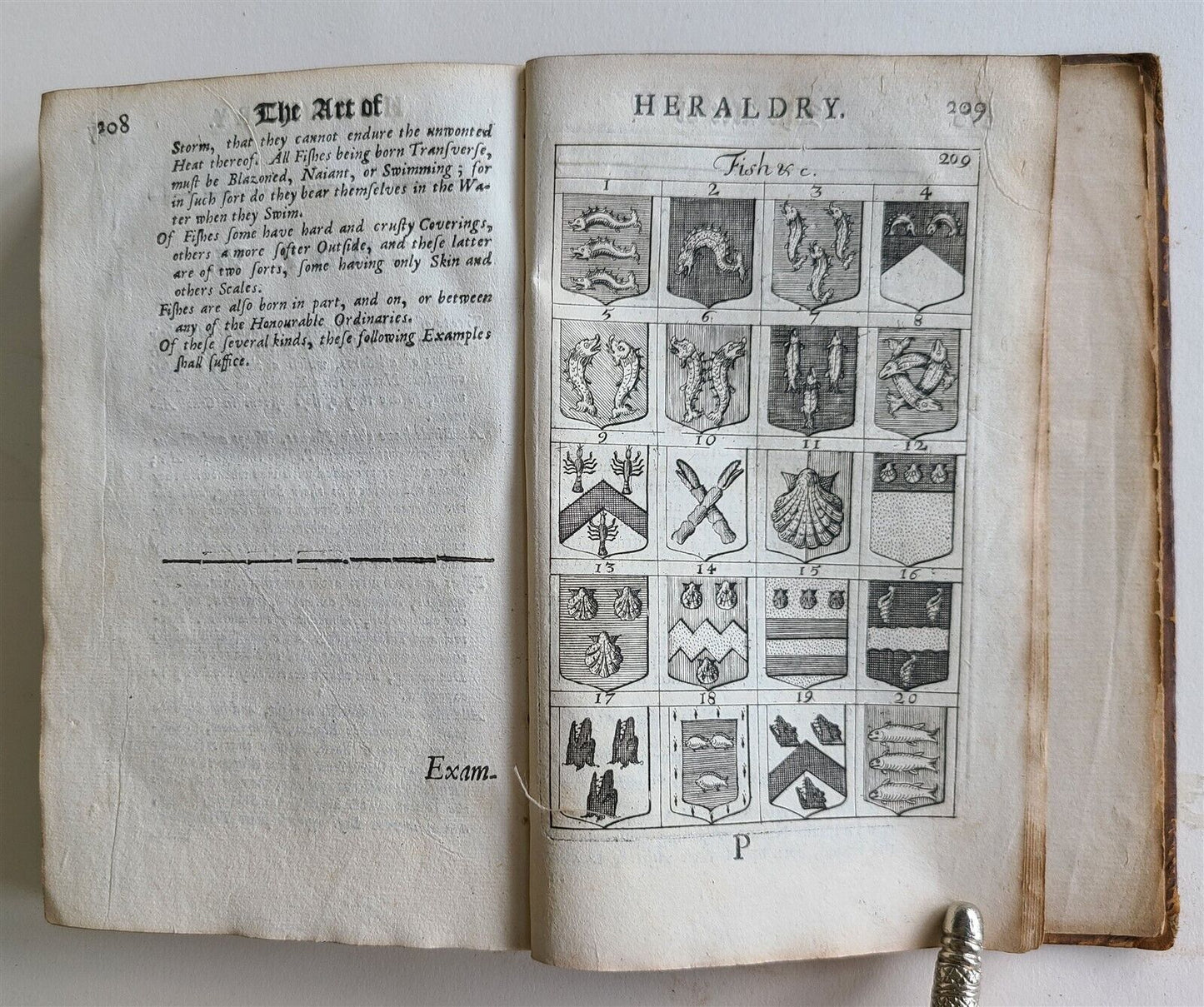 1730 ART of HERALDRY antique in ENGLISH illustrated