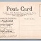 PRUDENTIAL LIFE INSURANCE CO. of AMERICA NEWARK NJ ADVERTISING ANTIQUE POSTCARD