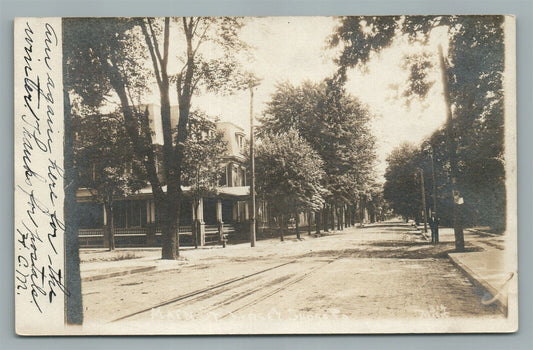 JERSEY SHORE PA MAIN STREET ANTIQUE REAL PHOTO POSTCARD RPPC