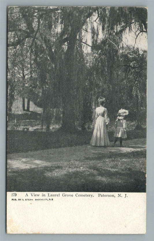 PATERSON NJ LAUREL GROVE CEMETERY ANTIQUE POSTCARD