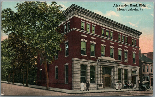 MONONGAHELA PA ALEXANDER BANK ANTIQUE POSTCARD