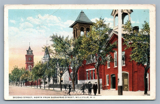 MILLVILLE NJ SECOND STREET ANTIQUE POSTCARD