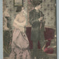 GIRL in BEDROOM RISQUE ANTIQUE POSTCARD