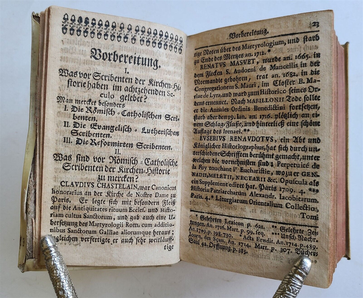 1730 CHURCH HISTORY of BIBLE NEW TESTAMENT antique VELLUM BOUND in GERMAN