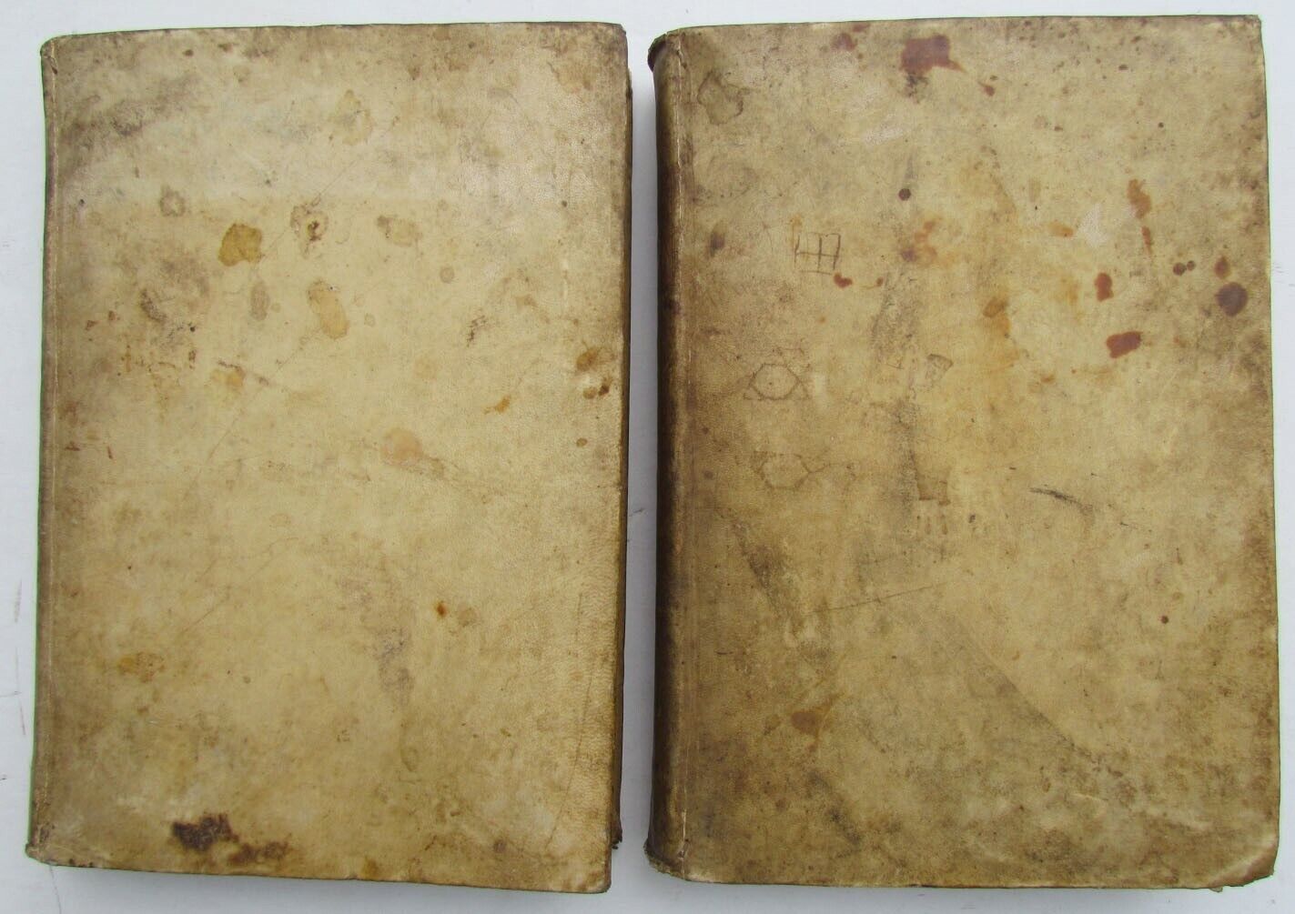 1774 HOLY BIBLE in LATIN BIBLIA SACRA ANTIQUE VELLUM BOUND FOLIO 2 VOLUMES