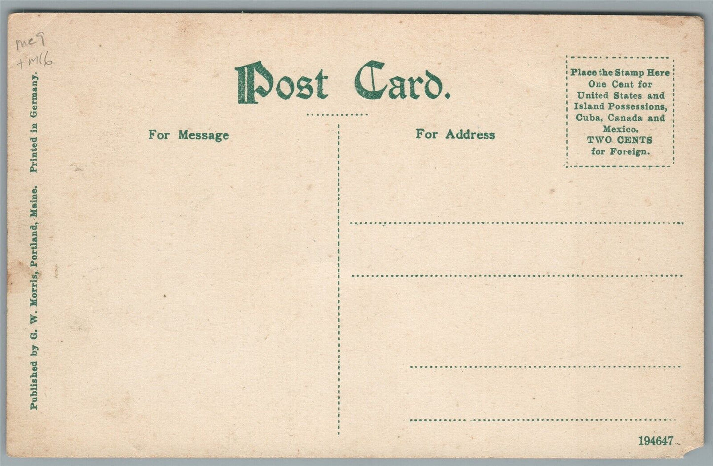 KENTS HILL ME VILLAGE STREET ANTIQUE POSTCARD