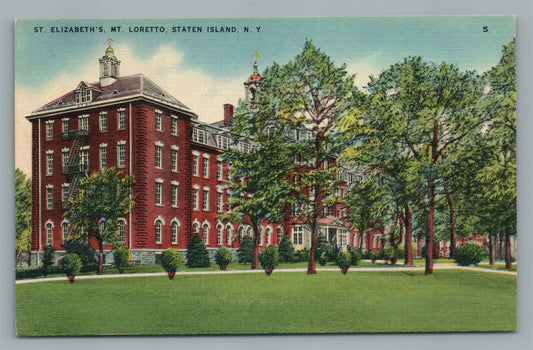 STATEN ISLAND NY ST. ELIZABETH'S MT. LORETTO VINTAGE POSTCARD