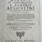 1741 VELLUM BOUND ANTIQUE FOLIO S. AURELII AUGUSTINI by ANGELO CUPETIOLI