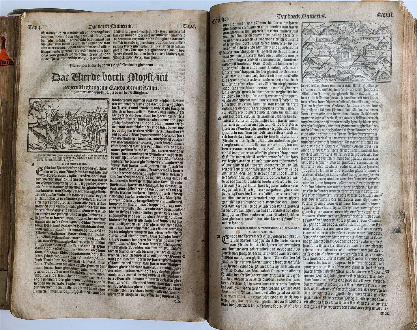 1565 BIBLE in DUTCH ILLUSTRATED 16th CENTURY antique FOLIO VELLUM BOUND rare