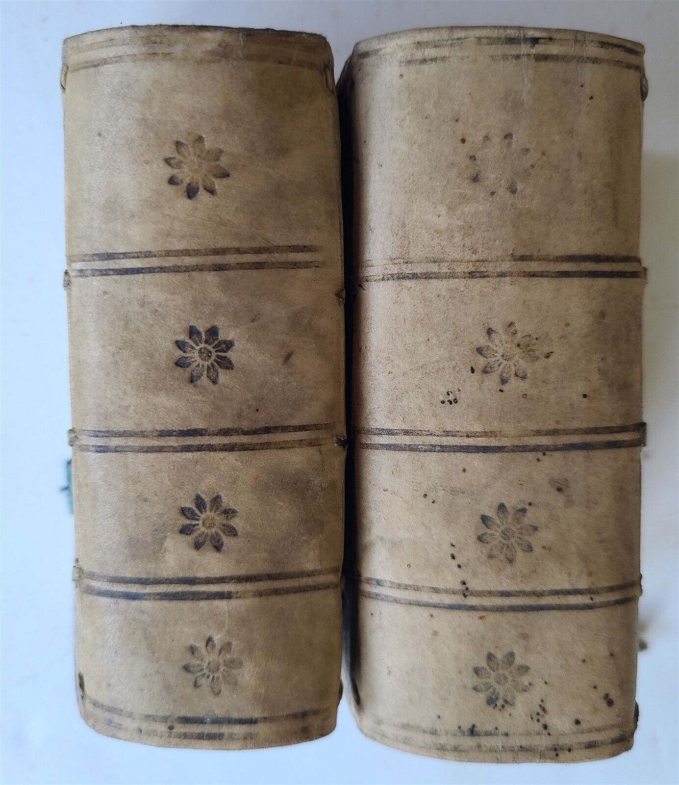 1615 ILLUSTRATED 2 VOLUMES MEDITATIONS antique VELLUM BOUND