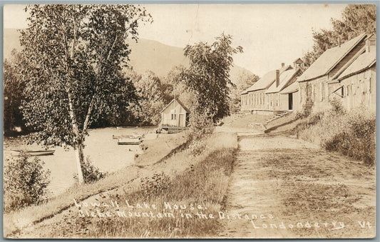 LONDONDERRY VT LOWELL LAKE HOUSE ANTIQUE REAL PHOTO POSTCARD RPPC