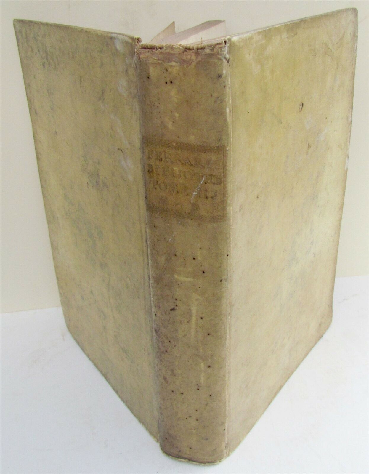 1767 VELLUM BOUND ANTIQUE FOLIO F. LUCII FERRARIS BIBLIOTHECA Vol. 1