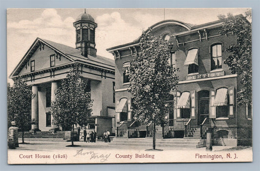 FLEMINGTON NJ COURT HOUSE 1926 ANTIQUE POSTCARD