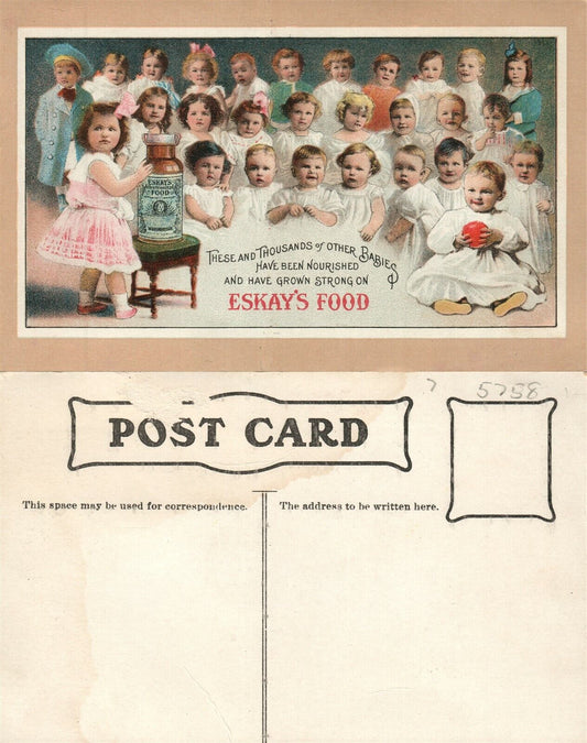 ESKAY'S BABY FOOD ANTIQUE ADVERTISING POSTCARD PHILADELPHIA PA