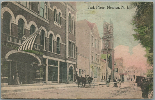 NEWTON NJ PARK PLACE ANTIQUE POSTCARD