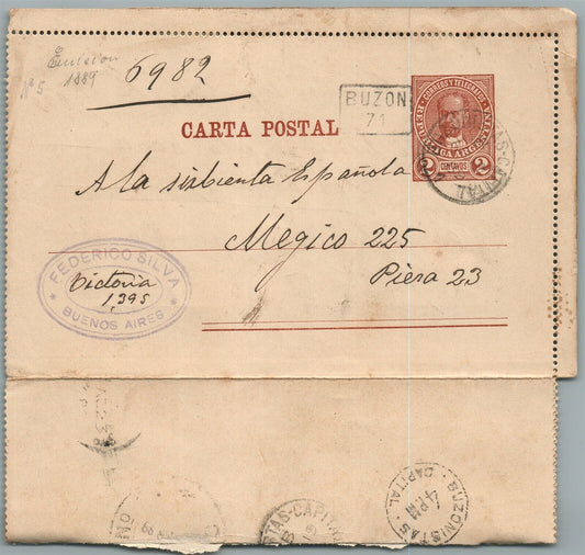 ARGENTINA BUENOS AIRES 1889 ANTIQUE COVER