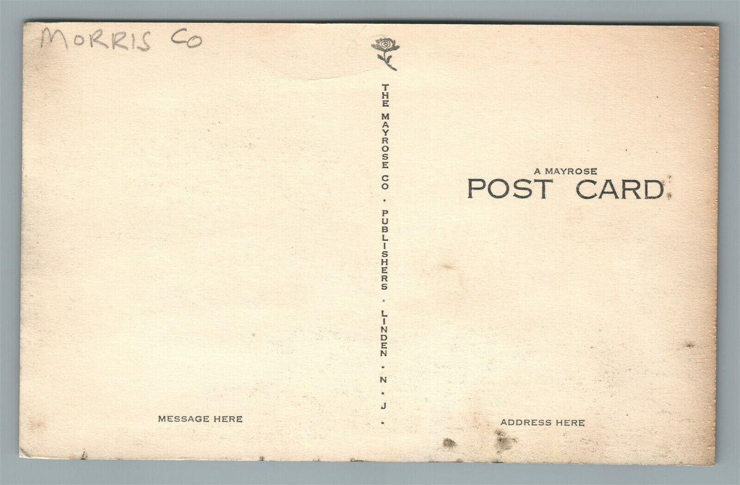 ROCKAWAY NJ CLUB HOUSE ANTIQUE POSTCARD