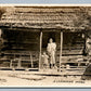 AMERICAN INDIAN CHEROKEE HOME 1933 VINTAGE REAL PHOTO POSTCARD RPPC