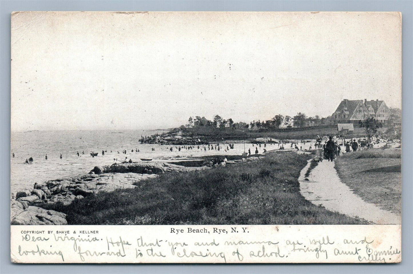 RYE BEACH NY ANTIQUE POSTCARD