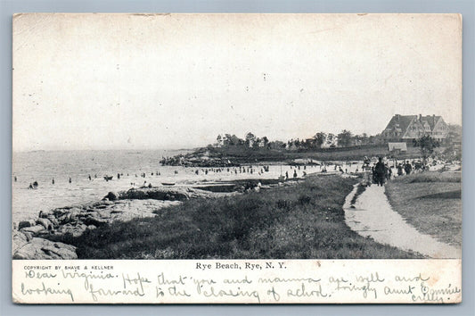 RYE BEACH NY ANTIQUE POSTCARD