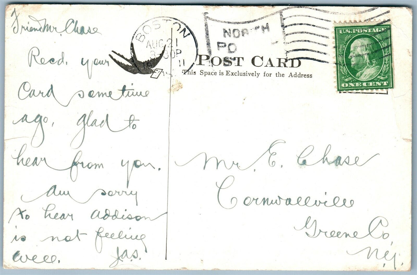 NORTH BERWICK ME WELLS STREET ANTIQUE POSTCARD