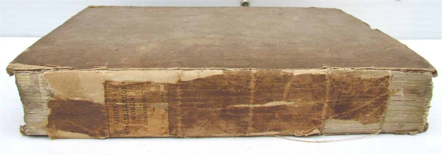 1815 MISCELLANEOUS WORKS of EDWARD GIBSON vol. 3 antique in ENGLISH