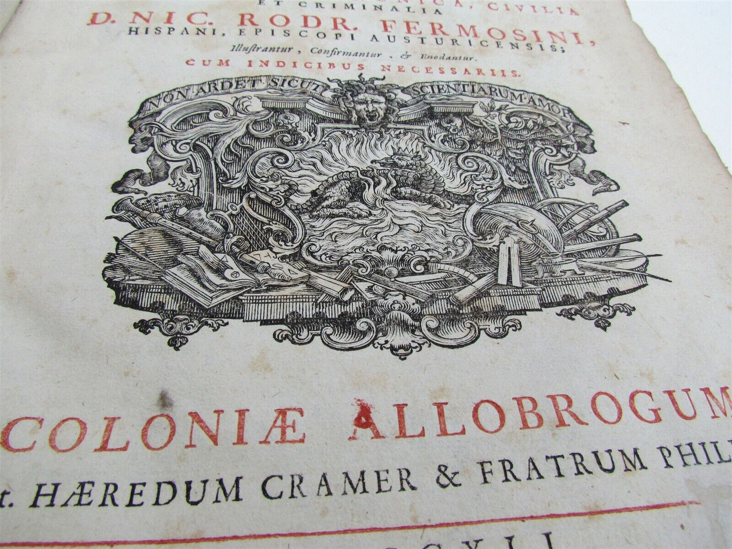 1741  CRIMINAL LAW N. Fermosini ANTIQUE VELLUM FOLIO CANONICA CIVILIA CRIMINALIA