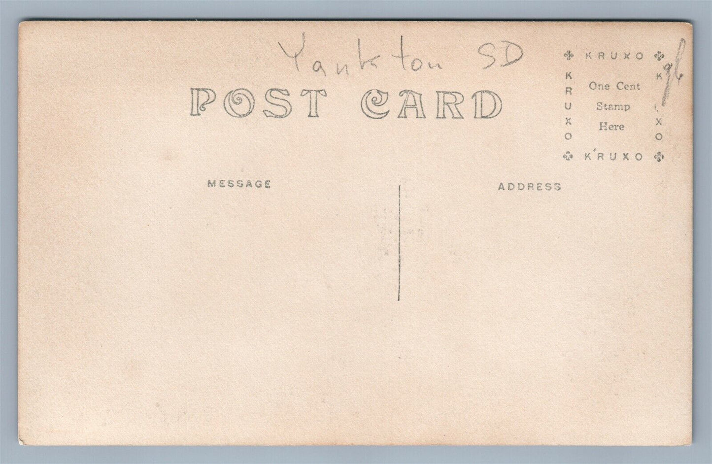 YANKTON SD POST OFFICE ANTIQUE REAL PHOTO POSTCARD RPPC