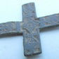 RUSSIAN 17th CENTURY ANTIQUE BRASS NECK CROSS icon