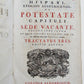 1741 VELLUM BOUND ANTIQUE FOLIO N. Fermosini HISPANI EPISCOPI POTESTATE CAPITULI